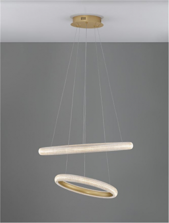 9748156 Lustra Nova Luce MEDORA LED 41W 3600lm 3000K Aluminium & Acrylic Brass Gold Dimabil Triac IP20 [5]