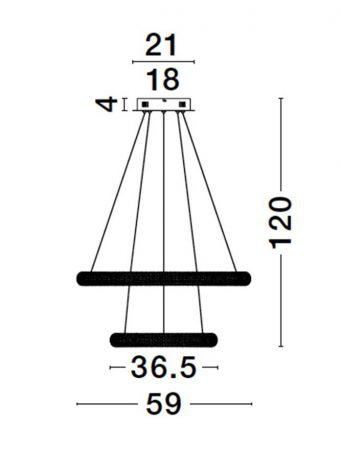 9748156 Lustra Nova Luce MEDORA LED 41W 3600lm 3000K Aluminium & Acrylic Brass Gold Dimabil Triac IP20 [7]