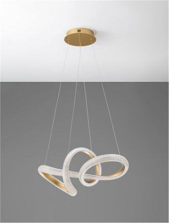 9748157 Lustra Nova Luce MEDORA LED 42W 3400lm 3000K Aluminium & Acrylic Brass Gold Dimabil Triac IP20 [8]