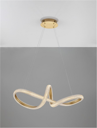 9748157 Lustra Nova Luce MEDORA LED 42W 3400lm 3000K Aluminium & Acrylic Brass Gold Dimabil Triac IP20 [1]