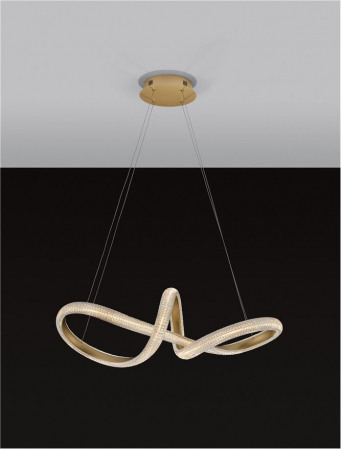 9748157 Lustra Nova Luce MEDORA LED 42W 3400lm 3000K Aluminium & Acrylic Brass Gold Dimabil Triac IP20 [5]