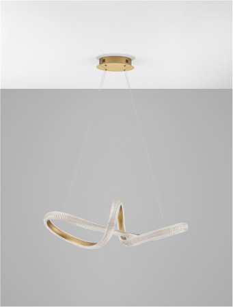 9748157 Lustra Nova Luce MEDORA LED 42W 3400lm 3000K Aluminium & Acrylic Brass Gold Dimabil Triac IP20 [4]