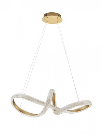 ILUMINAT INTERIOR - 9748157 Lustra Nova Luce MEDORA LED 42W 3400lm 3000K Aluminium & Acrylic Brass Gold Dimabil Triac IP20