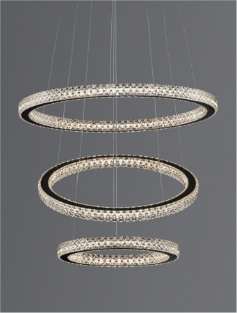 9748158 Lustra Nova Luce GINEVRA LED 69W 3900lm 3000K Aluminium & Acrylic Sandy Black Dimabil Triac IP20 [8]