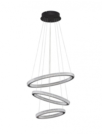 9748158 Lustra Nova Luce GINEVRA LED 69W 3900lm 3000K Aluminium & Acrylic Sandy Black Dimabil Triac IP20