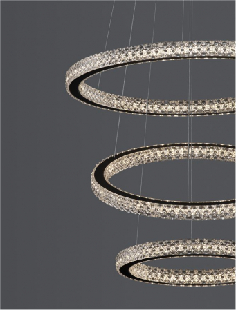 9748158 Lustra Nova Luce GINEVRA LED 69W 3900lm 3000K Aluminium & Acrylic Sandy Black Dimabil Triac IP20 [9]