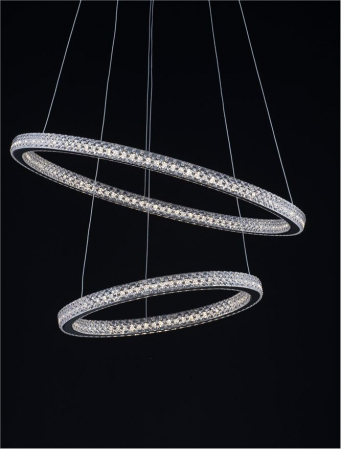 9748159 Lustra Nova Luce GINEVRA LED 54W 3350lm 3000K Aluminium & Acrylic Sandy Black Dimabil Triac IP20 [8]