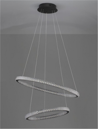 9748159 Lustra Nova Luce GINEVRA LED 54W 3350lm 3000K Aluminium & Acrylic Sandy Black Dimabil Triac IP20 [4]