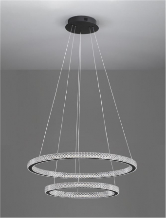 9748159 Lustra Nova Luce GINEVRA LED 54W 3350lm 3000K Aluminium & Acrylic Sandy Black Dimabil Triac IP20 [2]