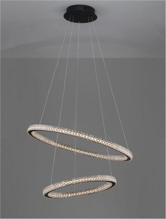 9748159 Lustra Nova Luce GINEVRA LED 54W 3350lm 3000K Aluminium & Acrylic Sandy Black Dimabil Triac IP20 [5]