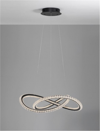 9748160 Lustra Nova Luce GINEVRA LED 56W 3750lm 3000K Aluminium & Acrylic Sandy Black Dimabil Triac IP20 [5]