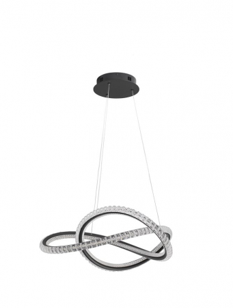 Lustre - 9748160 Lustra Nova Luce GINEVRA LED 56W 3750lm 3000K Aluminium & Acrylic Sandy Black Dimabil Triac IP20