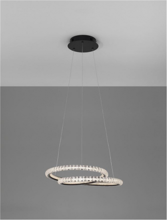 9748165 Lustra Nova Luce GINEVRA LED 45W 2800lm 3000K Aluminium & Acrylic Sandy Black Dimabil Triac IP20 [8]