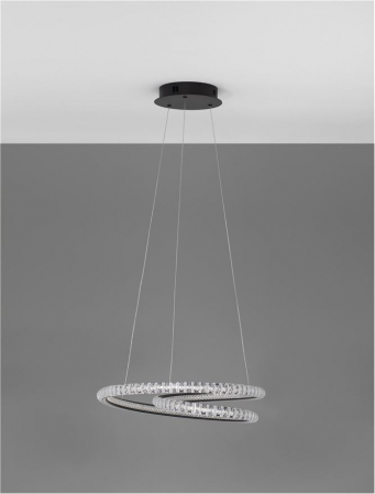 9748165 Lustra Nova Luce GINEVRA LED 45W 2800lm 3000K Aluminium & Acrylic Sandy Black Dimabil Triac IP20 [4]