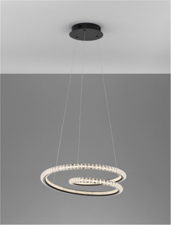 9748165 Lustra Nova Luce GINEVRA LED 45W 2800lm 3000K Aluminium & Acrylic Sandy Black Dimabil Triac IP20 [3]