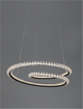 9748165 Lustra Nova Luce GINEVRA LED 45W 2800lm 3000K Aluminium & Acrylic Sandy Black Dimabil Triac IP20 [9]