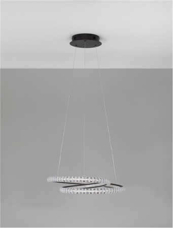 9748165 Lustra Nova Luce GINEVRA LED 45W 2800lm 3000K Aluminium & Acrylic Sandy Black Dimabil Triac IP20 [6]