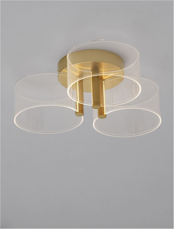 9756711 Lustra Nova Luce GATLIN LED 21W 950lm 3000K Metal & Acrylic  Brass Gold Nedimabil IP20 [4]