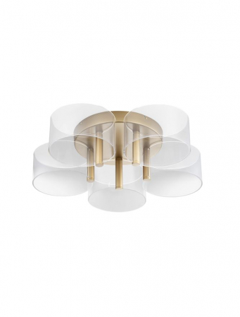 ILUMINAT INTERIOR - 9756712 Lustra Nova Luce GATLIN LED 27W 1306lm 3000K Metal & Acrylic  Brass Gold Dimabil Triac IP20