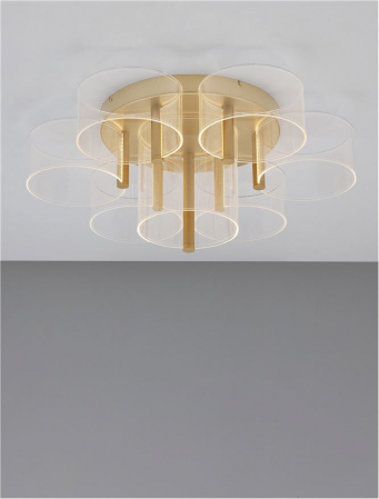 9756713 Lustra Nova Luce GATLIN LED 41W 2116lm 3000K Metal & Acrylic  Brass Gold Dimabil Triac IP20 [3]