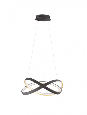 9756717 Lustra Nova Luce ODREY LED 40W 2033lm 3500K Aluminium & Acrylic Sandy Black & Gold Dimabil CCT IP20