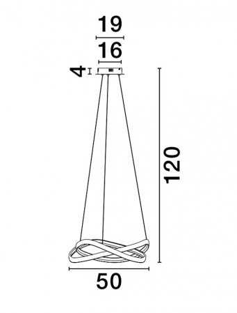 9756718 Lustra Nova Luce ODREY LED 40W 2033lm 3500K Aluminium & Acrylic Sandy Silver & Gold Dimabil CCT IP20 [3]
