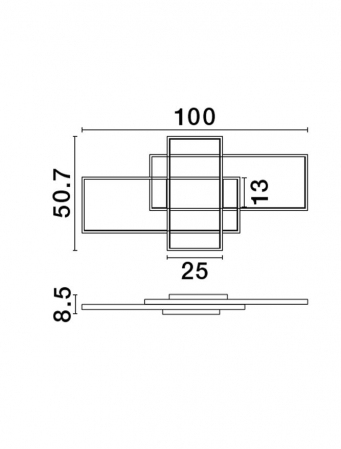 9756720 Plafoniera Nova Luce CLEA LED 58W 3455lm 2700-3500-5000K Aluminium & Acrylic Sandy Black Dimabil CCT IP20 [1]