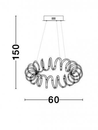 9817461 Suspensie Nova Luce ZINIA LED 45W 3375lm 3000K IP20 Aluminiu&Silicon Sandy Black NOVALUCE [7]