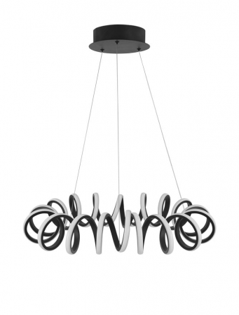 ILUMINAT INTERIOR - 9817461 Suspensie Nova Luce ZINIA LED 45W 3375lm 3000K IP20 Aluminiu&Silicon Sandy Black NOVALUCE