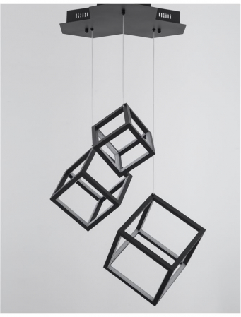 9818231 Suspensie Nova Luce GABBIA LED 110W 8250lm 3000K IP20 Aluminiu/Silicon Sandy Black NOVALUCE [2]