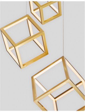 9818232 Suspensie Nova Luce GABBIA LED 110W 8250lm 3000K IP20 Aluminiu/Silicon Gold NOVALUCE [4]