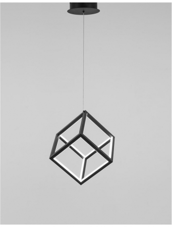 9818251 Pendul Nova Luce GABBIA LED 45W 3375lm 3000K Aluminium & Silicone Sandy Black Dimabil Triac IP20 [3]