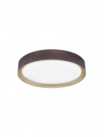 Moderne - 9818451 Plafoniera Nova Luce LUTON LED 47W 3525lm 3000K Aluminium Coffee Brown Nedimabil IP20