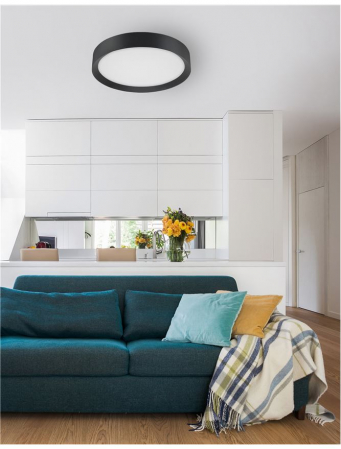 9818452 Plafoniera Nova Luce LUTON LED 47W 3525lm 3000K IP20 Aluminiu Matt Sandy Black NOVALUCE [1]