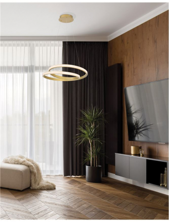 9818510 Suspensie Nova Luce GRANIA LED 25W 1900lm 3000K IP20 Aluminiu/Acril Matt Gold [4]