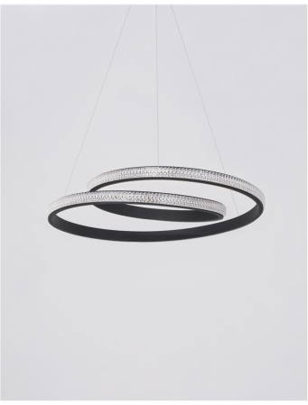 9818511 Suspensie Nova Luce GRANIA LED 25W 1900lm 3000K IP20 Aluminiu/Acril Sandy Black [1]