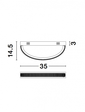 9818513 Aplica Nova Luce GRANIA LED 6,5W 400lm 3000K IP20 Aluminiu/Acril Sandy Black [5]
