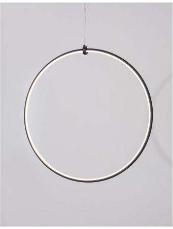 9820591 Suspensie Nova Luce RING LED 28W 1600lm 3000K IP20 Aluminiu/Acril Sandy Black [3]