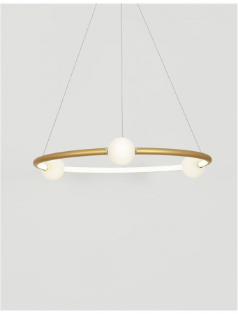 9820600 Suspensie Nova Luce CELIA LED 36W 2036lm 3000K IP20 Aluminiu Sticla Satin Gold [2]