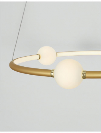 9820600 Suspensie Nova Luce CELIA LED 36W 2036lm 3000K IP20 Aluminiu Sticla Satin Gold [4]