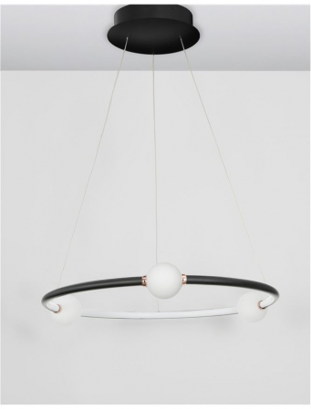 9820601 Suspensie Nova Luce CELIA LED 36W 2036lm 3000K IP20 Aluminiu Sticla Black [3]