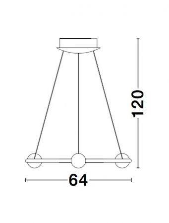 9820601 Suspensie Nova Luce CELIA LED 36W 2036lm 3000K IP20 Aluminiu Sticla Black [5]