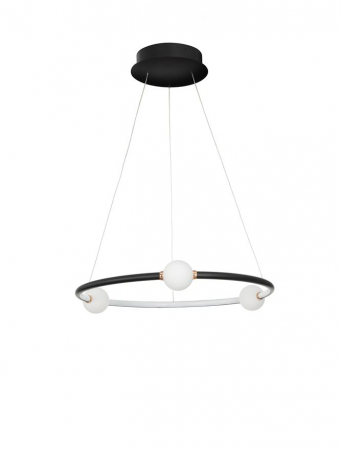 9820601 Suspensie Nova Luce CELIA LED 36W 2036lm 3000K IP20 Aluminiu Sticla Black