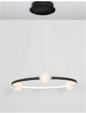 9820601 Suspensie Nova Luce CELIA LED 36W 2036lm 3000K IP20 Aluminiu Sticla Black [4]