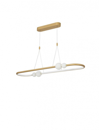 Lustre - 9820602 Suspensie Nova Luce CELIA LED 44,2W 2660lm 3000K IP20 Aluminiu Sticla Satin Gold NOVALUCE