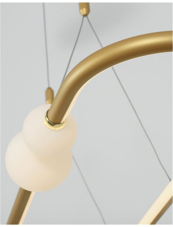 9820602 Suspensie Nova Luce CELIA LED 44,2W 2660lm 3000K IP20 Aluminiu Sticla Satin Gold NOVALUCE [5]