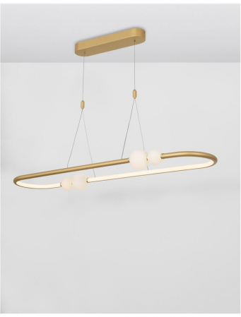 9820602 Suspensie Nova Luce CELIA LED 44,2W 2660lm 3000K IP20 Aluminiu Sticla Satin Gold NOVALUCE [3]