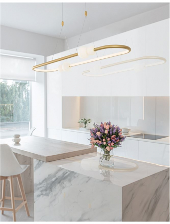 9820602 Suspensie Nova Luce CELIA LED 44,2W 2660lm 3000K IP20 Aluminiu Sticla Satin Gold NOVALUCE [1]