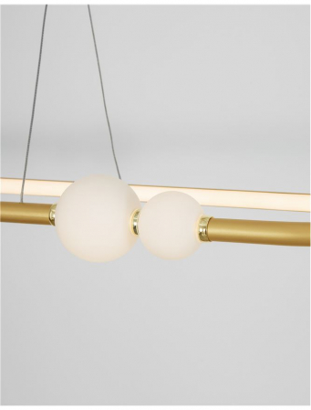 9820602 Suspensie Nova Luce CELIA LED 44,2W 2660lm 3000K IP20 Aluminiu Sticla Satin Gold NOVALUCE [4]