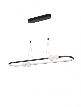 9820603 Suspensie Nova Luce CELIA LED 44,2W 2660lm 3000K IP20 Aluminiu Sticla Black NOVALUCE